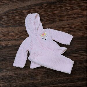 Pink Hooded Baby Outfit with Animal Design